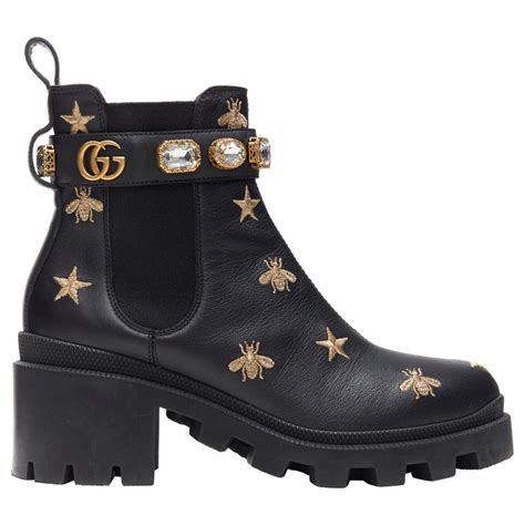 gucci jewel boot|Gucci boots embellished.